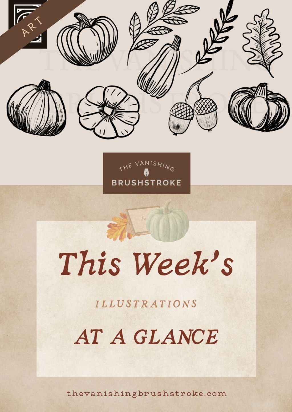 Pumpkin Drawings & Watercolour&nbsp;Foliage